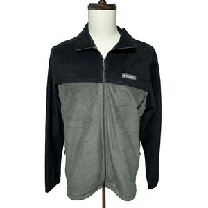 Columbia Jacket Mens Large Blue Gray Steens Mountain Fleece Full Zip Outdoors